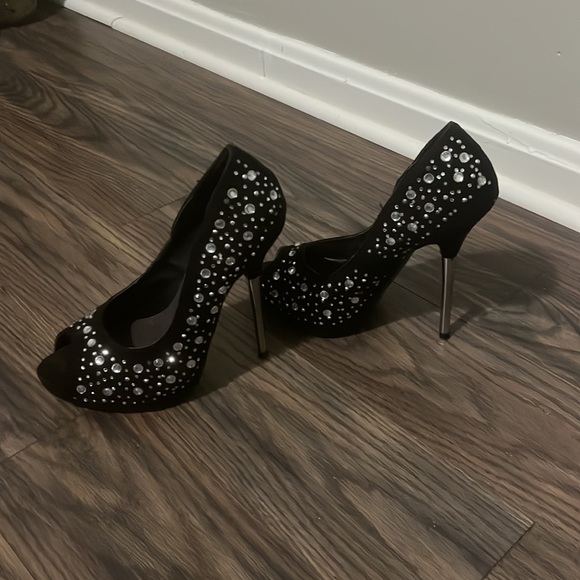 Black rhinestone heels! - Picture 3 of 6